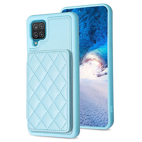 Funda Silicona Goma de Cuero Carcasa BF1 para Samsung Galaxy A12 5G Azul Claro