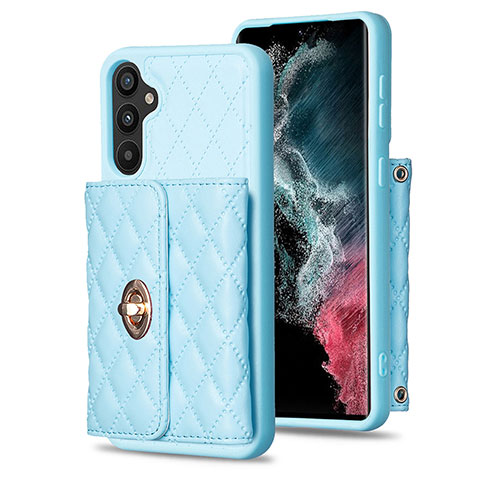 Funda Silicona Goma de Cuero Carcasa BF1 para Samsung Galaxy A34 5G Azul Cielo