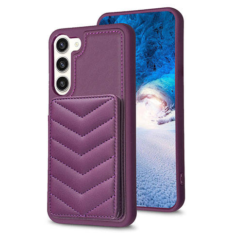 Funda Silicona Goma de Cuero Carcasa BF1 para Samsung Galaxy S22 5G Morado