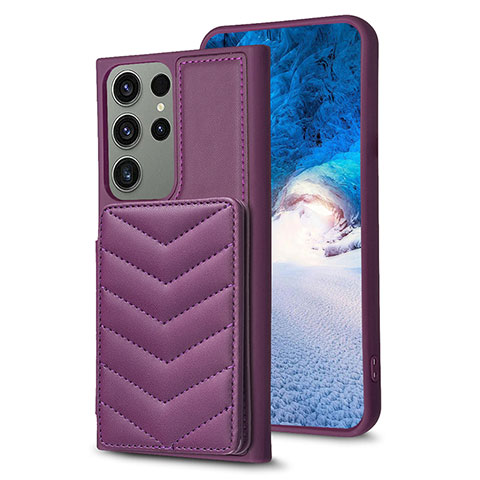 Funda Silicona Goma de Cuero Carcasa BF1 para Samsung Galaxy S23 Ultra 5G Morado