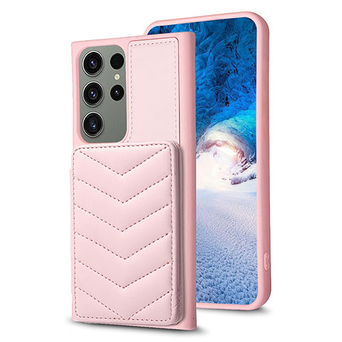 Funda Silicona Goma de Cuero Carcasa BF1 para Samsung Galaxy S23 Ultra 5G Oro Rosa