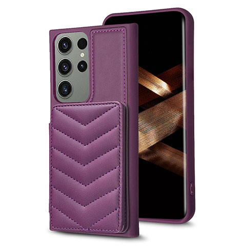 Funda Silicona Goma de Cuero Carcasa BF1 para Samsung Galaxy S24 Ultra 5G Morado