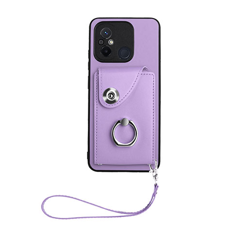 Funda Silicona Goma de Cuero Carcasa BF1 para Xiaomi Poco C55 Morado