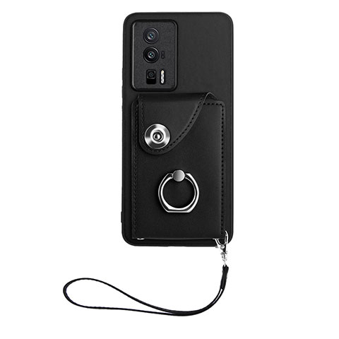 Funda Silicona Goma de Cuero Carcasa BF1 para Xiaomi Poco F5 Pro 5G Negro