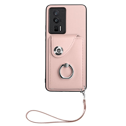 Funda Silicona Goma de Cuero Carcasa BF1 para Xiaomi Redmi K60 5G Oro Rosa