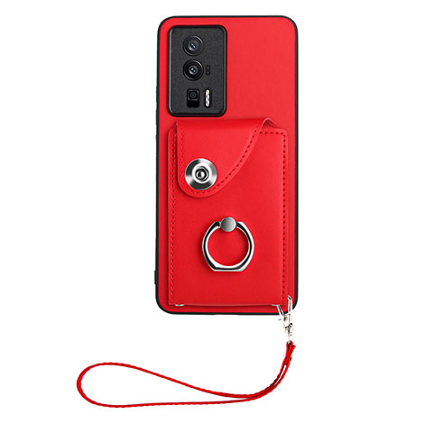 Funda Silicona Goma de Cuero Carcasa BF1 para Xiaomi Redmi K60 5G Rojo