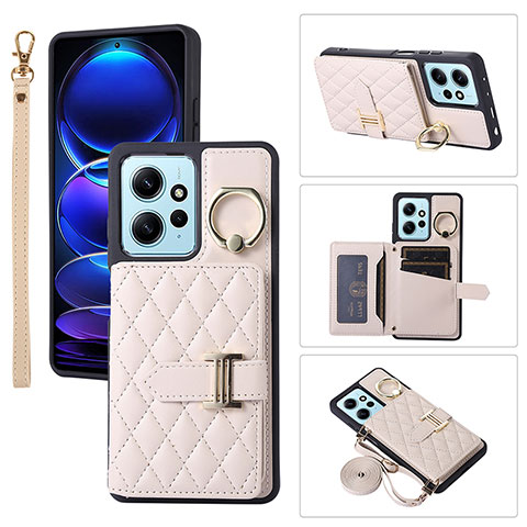 Funda Silicona Goma de Cuero Carcasa BF1 para Xiaomi Redmi Note 12 4G Caqui