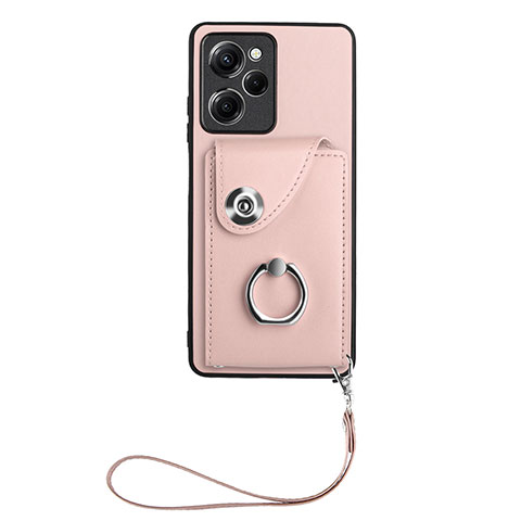 Funda Silicona Goma de Cuero Carcasa BF1 para Xiaomi Redmi Note 12 Pro Speed 5G Oro Rosa