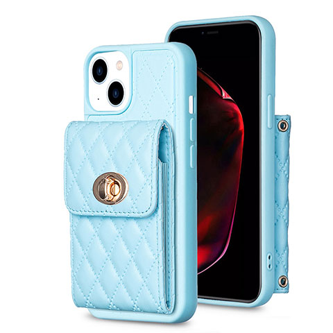 Funda Silicona Goma de Cuero Carcasa BF2 para Apple iPhone 14 Plus Azul