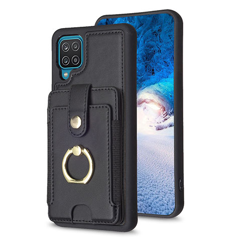 Funda Silicona Goma de Cuero Carcasa BF2 para Samsung Galaxy A12 5G Negro