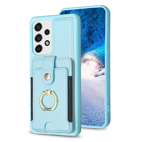 Funda Silicona Goma de Cuero Carcasa BF2 para Samsung Galaxy A13 4G Azul Claro