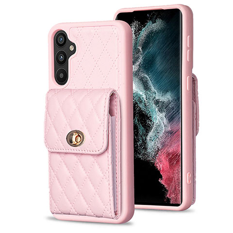 Funda Silicona Goma de Cuero Carcasa BF2 para Samsung Galaxy A34 5G Oro Rosa