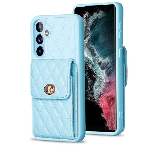 Funda Silicona Goma de Cuero Carcasa BF2 para Samsung Galaxy A54 5G Azul Cielo