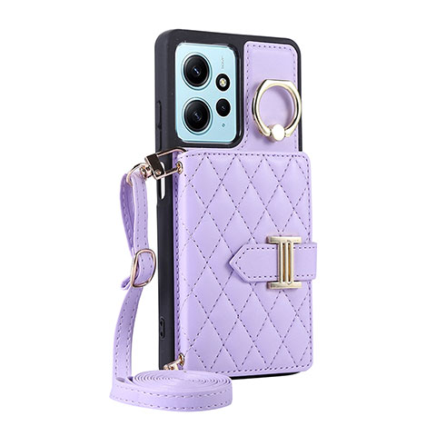 Funda Silicona Goma de Cuero Carcasa BF2 para Xiaomi Redmi Note 12 4G Purpura Claro