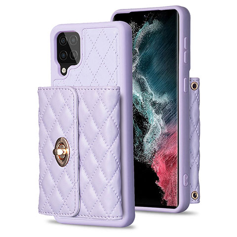 Funda Silicona Goma de Cuero Carcasa BF3 para Samsung Galaxy A12 Nacho Purpura Claro