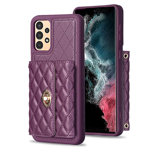 Funda Silicona Goma de Cuero Carcasa BF3 para Samsung Galaxy A13 4G Morado