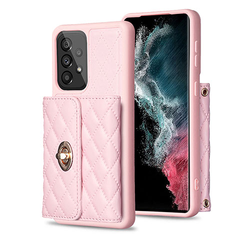 Funda Silicona Goma de Cuero Carcasa BF3 para Samsung Galaxy A53 5G Oro Rosa