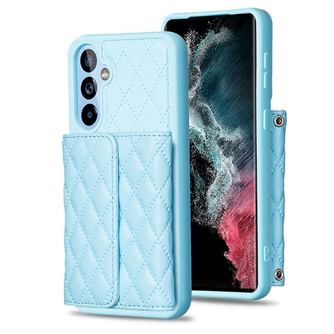 Funda Silicona Goma de Cuero Carcasa BF3 para Samsung Galaxy A54 5G Azul Cielo