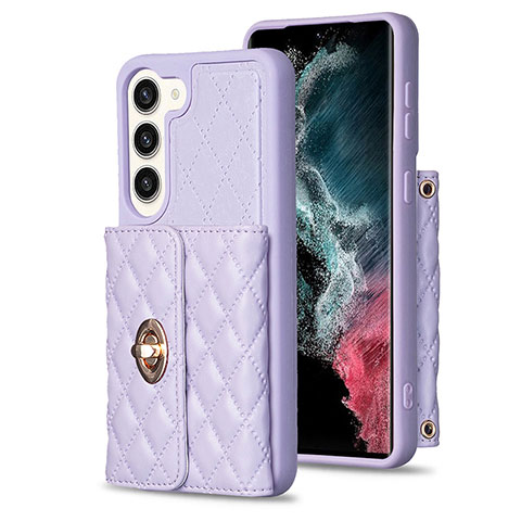 Funda Silicona Goma de Cuero Carcasa BF3 para Samsung Galaxy S22 Plus 5G Purpura Claro