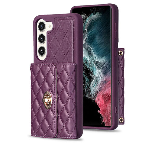 Funda Silicona Goma de Cuero Carcasa BF3 para Samsung Galaxy S23 5G Morado