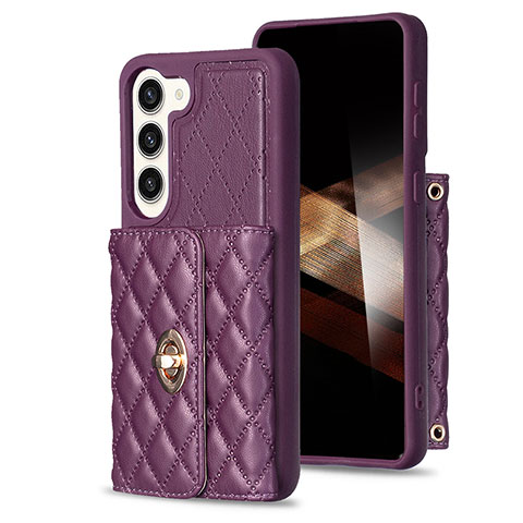 Funda Silicona Goma de Cuero Carcasa BF3 para Samsung Galaxy S24 5G Morado