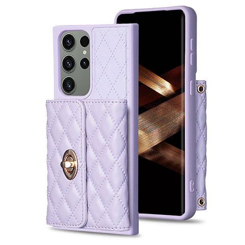 Funda Silicona Goma de Cuero Carcasa BF3 para Samsung Galaxy S25 Ultra 5G Purpura Claro