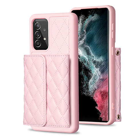 Funda Silicona Goma de Cuero Carcasa BF4 para Samsung Galaxy A52 4G Oro Rosa