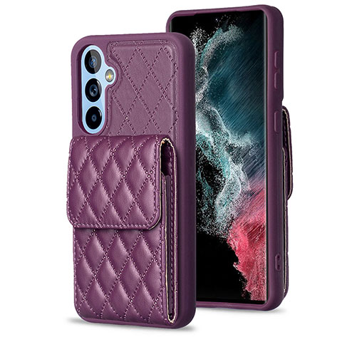 Funda Silicona Goma de Cuero Carcasa BF4 para Samsung Galaxy Quantum4 5G Morado