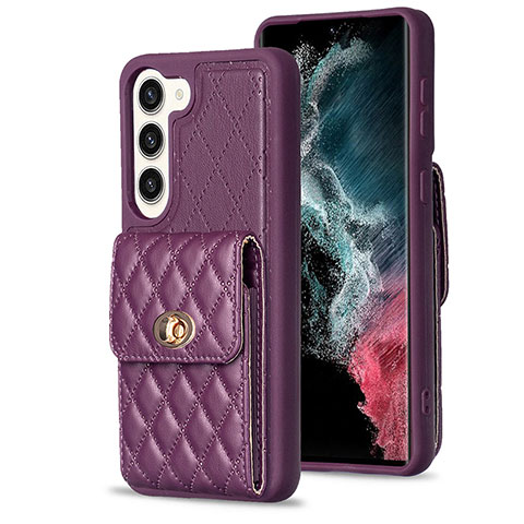 Funda Silicona Goma de Cuero Carcasa BF4 para Samsung Galaxy S22 5G Morado