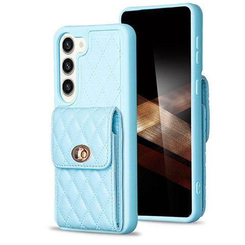 Funda Silicona Goma de Cuero Carcasa BF4 para Samsung Galaxy S24 Plus 5G Azul Claro