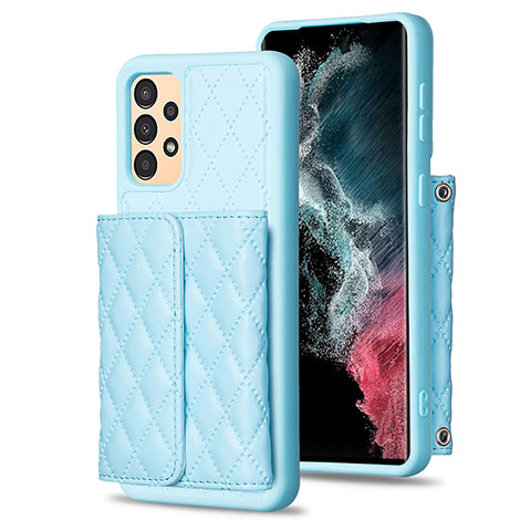 Funda Silicona Goma de Cuero Carcasa BF5 para Samsung Galaxy A13 4G Azul Cielo