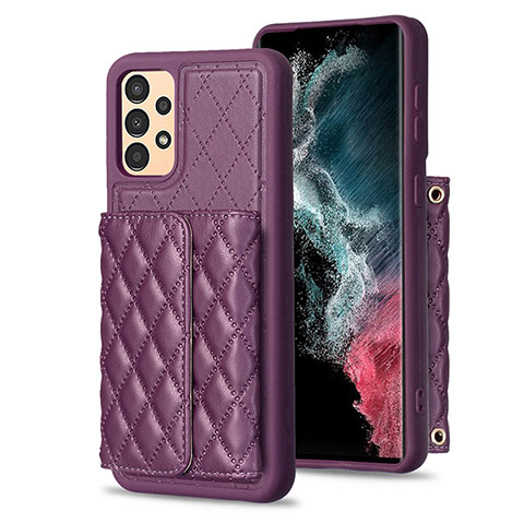 Funda Silicona Goma de Cuero Carcasa BF5 para Samsung Galaxy A13 4G Morado