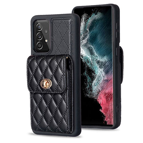 Funda Silicona Goma de Cuero Carcasa BF5 para Samsung Galaxy A52 4G Negro