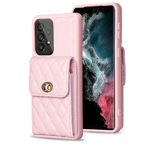 Funda Silicona Goma de Cuero Carcasa BF5 para Samsung Galaxy A53 5G Oro Rosa