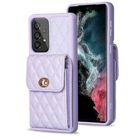 Funda Silicona Goma de Cuero Carcasa BF5 para Samsung Galaxy A53 5G Purpura Claro