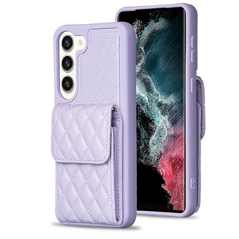 Funda Silicona Goma de Cuero Carcasa BF5 para Samsung Galaxy S22 5G Purpura Claro