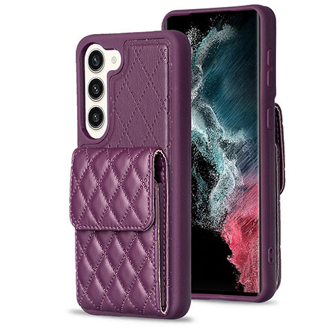 Funda Silicona Goma de Cuero Carcasa BF5 para Samsung Galaxy S22 Plus 5G Morado