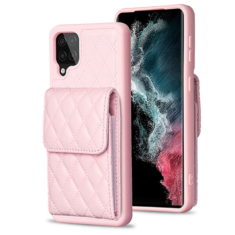 Funda Silicona Goma de Cuero Carcasa BF6 para Samsung Galaxy A12 5G Oro Rosa