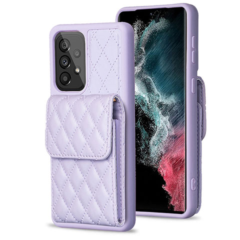 Funda Silicona Goma de Cuero Carcasa BF6 para Samsung Galaxy A53 5G Purpura Claro