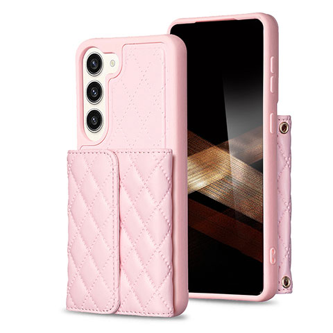 Funda Silicona Goma de Cuero Carcasa BF6 para Samsung Galaxy S24 Plus 5G Oro Rosa