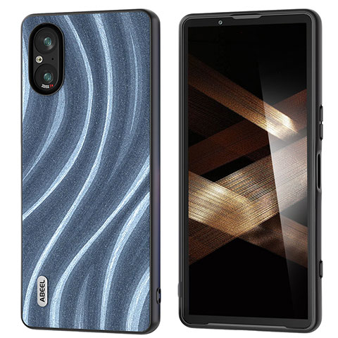 Funda Silicona Goma de Cuero Carcasa BH1 para Sony Xperia 5 V Azul