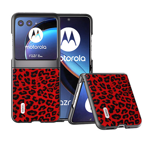 Funda Silicona Goma de Cuero Carcasa BH2 para Motorola Moto Razr 40 Ultra 5G Rojo