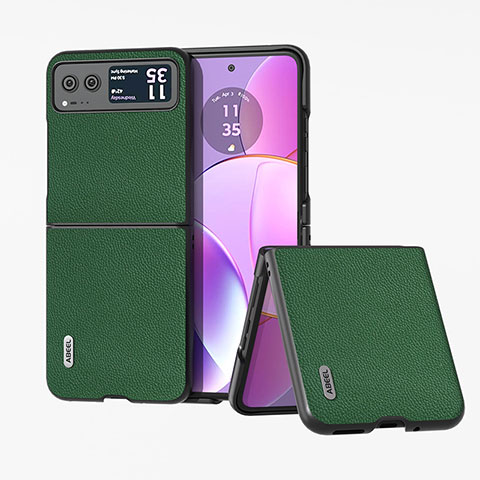 Funda Silicona Goma de Cuero Carcasa BH3 para Motorola Moto Razr 40 5G Verde