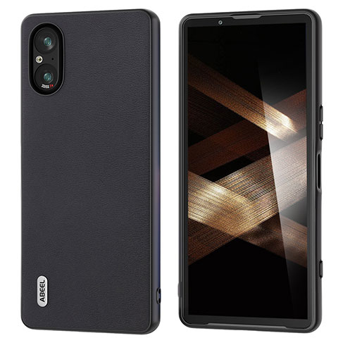 Funda Silicona Goma de Cuero Carcasa BH4 para Sony Xperia 5 V Negro