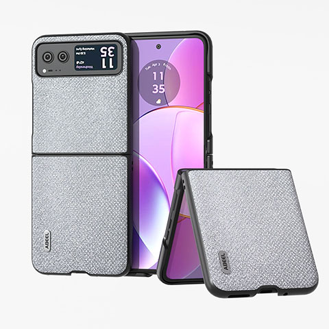 Funda Silicona Goma de Cuero Carcasa BH6 para Motorola Moto Razr 40 5G Gris