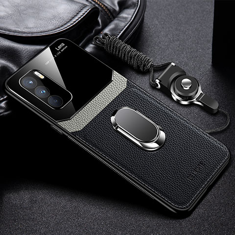 Funda Silicona Goma de Cuero Carcasa con Magnetico FL1 para Oppo K9 Pro 5G Negro