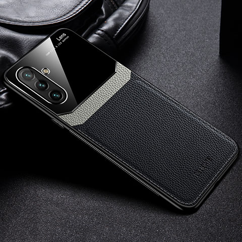 Funda Silicona Goma de Cuero Carcasa con Magnetico FL1 para Samsung Galaxy A04s Negro