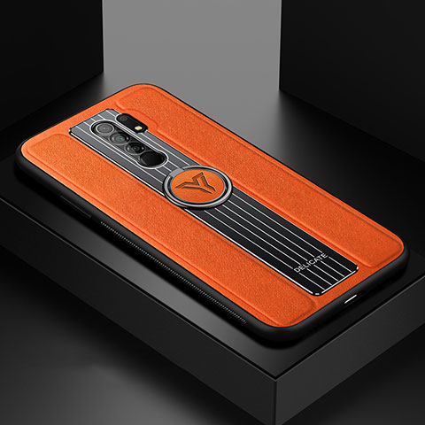 Funda Silicona Goma de Cuero Carcasa con Magnetico FL1 para Xiaomi Poco M2 Naranja