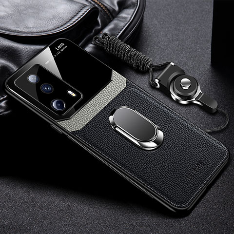 Funda Silicona Goma de Cuero Carcasa con Magnetico FL2 para Xiaomi Civi 2 5G Negro