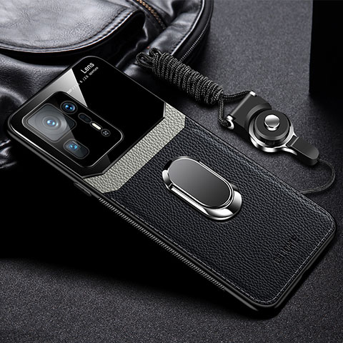 Funda Silicona Goma de Cuero Carcasa con Magnetico FL2 para Xiaomi Mi Mix 4 5G Negro